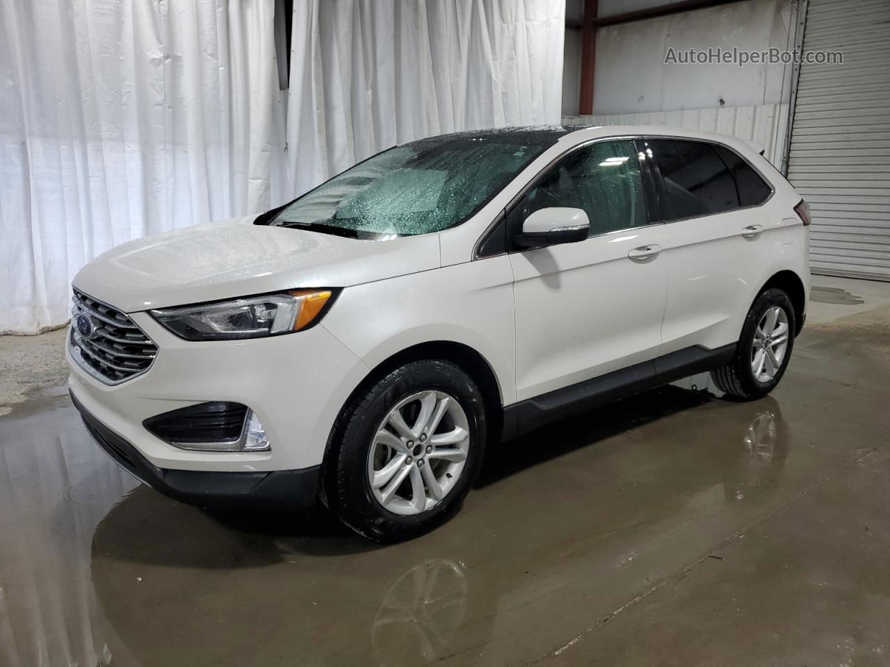 2019 Ford Edge Sel White vin: 2FMPK4J92KBB35507