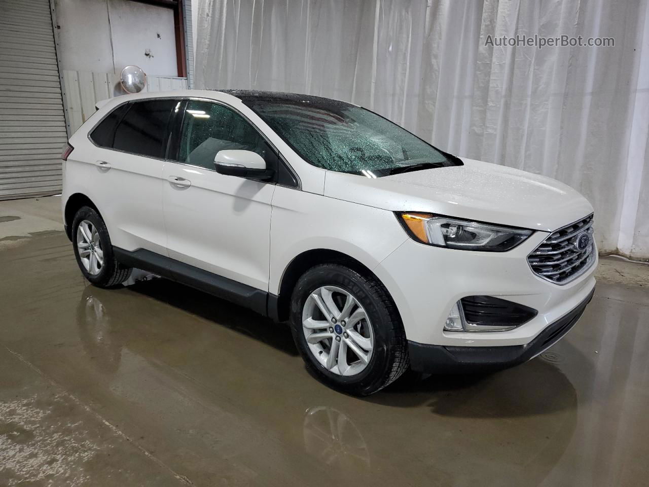 2019 Ford Edge Sel White vin: 2FMPK4J92KBB35507