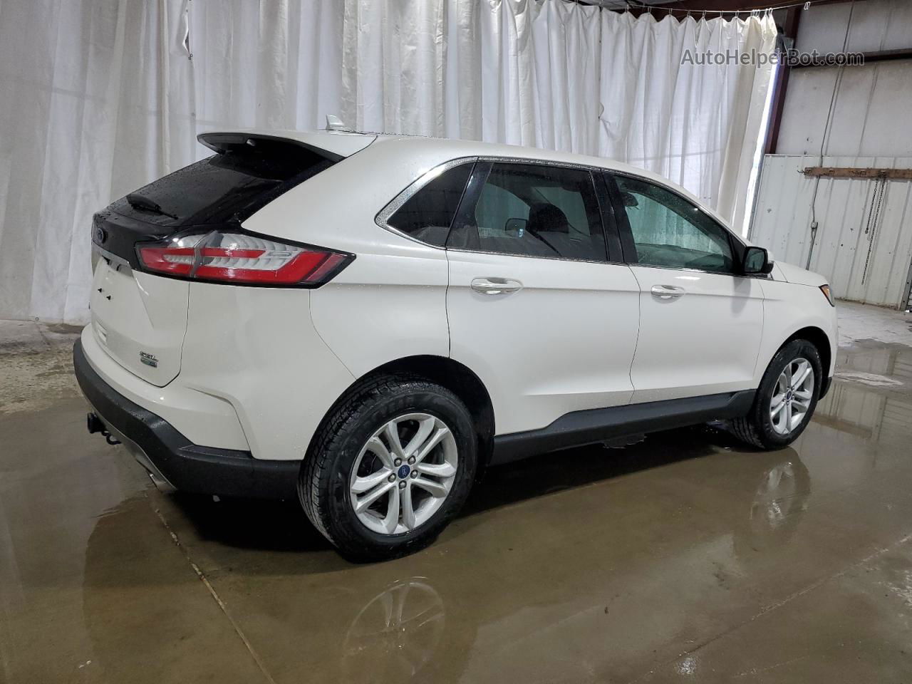 2019 Ford Edge Sel White vin: 2FMPK4J92KBB35507