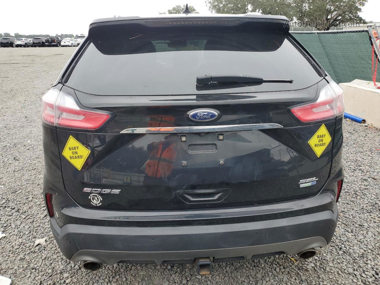 2019 Ford Edge Sel Черный vin: 2FMPK4J92KBB75876