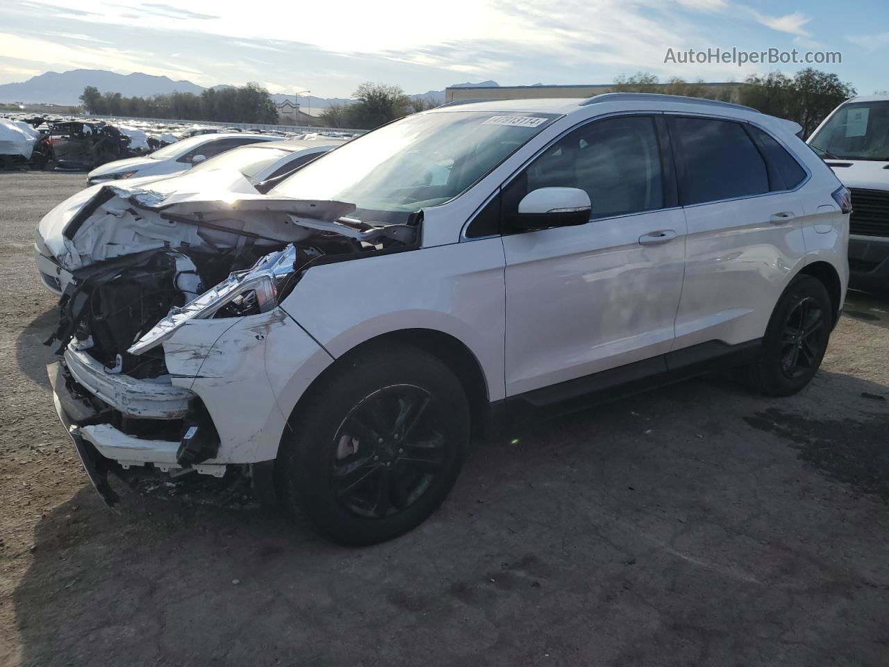 2020 Ford Edge Sel White vin: 2FMPK4J92LBA69915