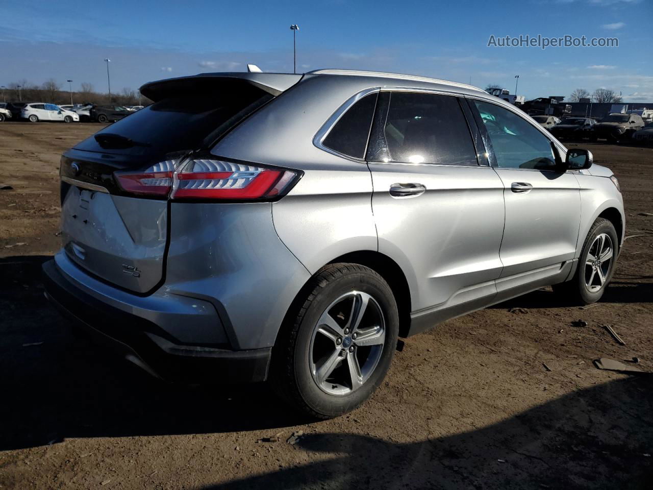 2020 Ford Edge Sel Silver vin: 2FMPK4J92LBA85676