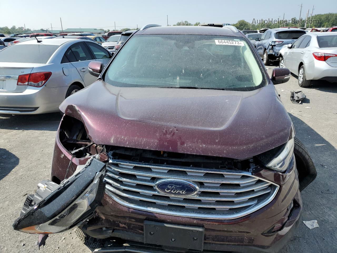 2020 Ford Edge Sel Burgundy vin: 2FMPK4J92LBB40370