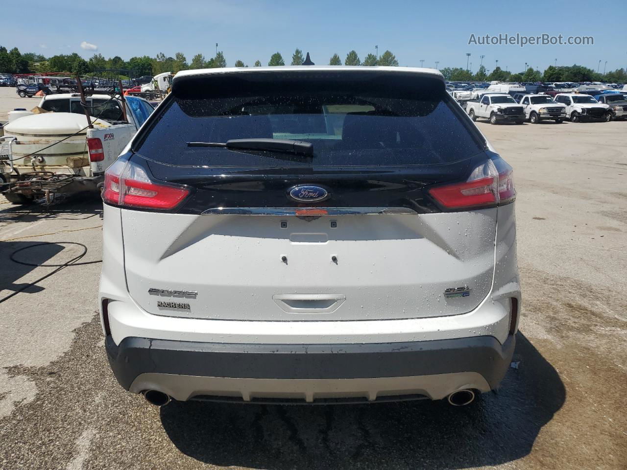 2020 Ford Edge Sel White vin: 2FMPK4J92LBB51319