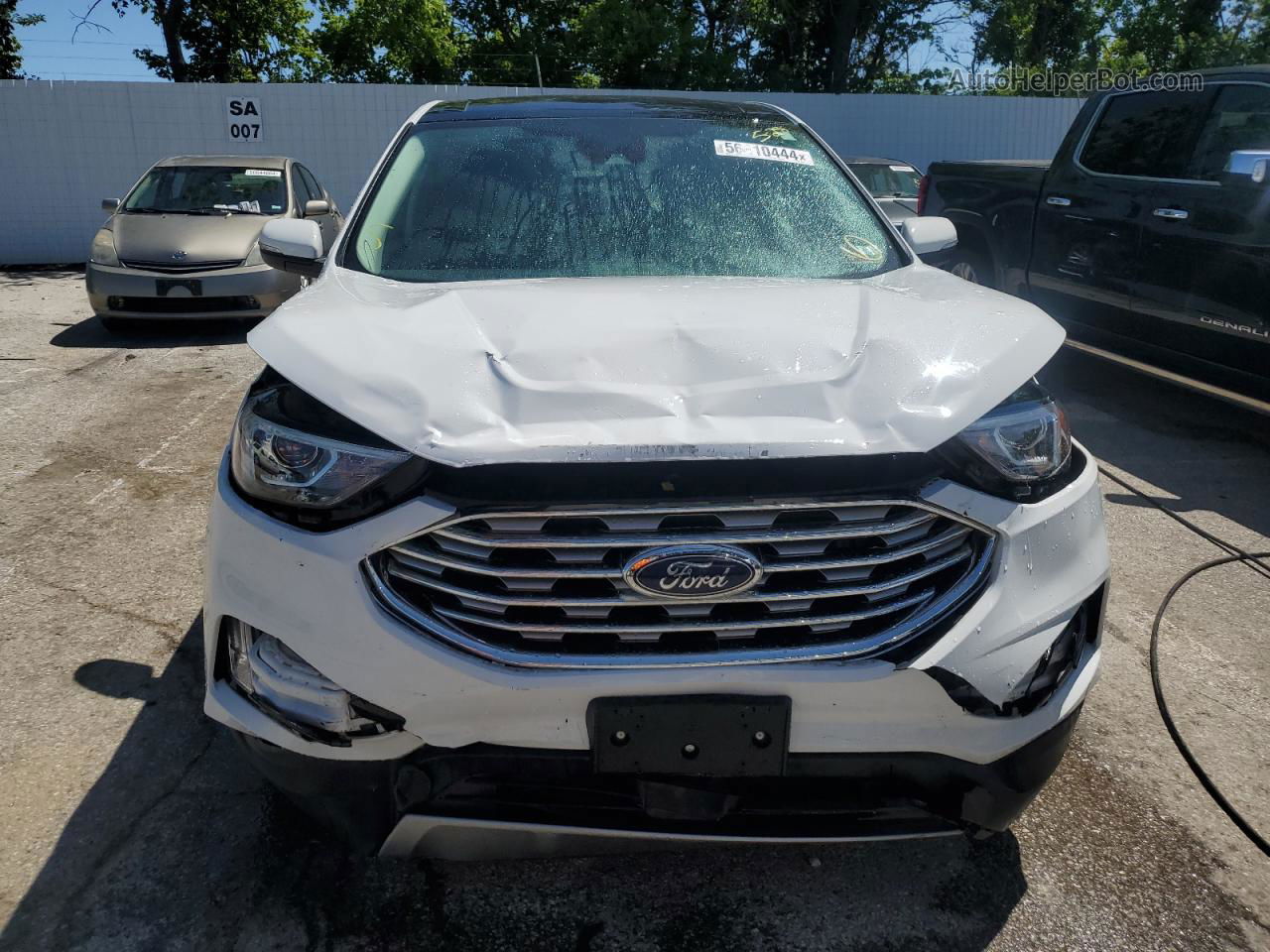 2020 Ford Edge Sel White vin: 2FMPK4J92LBB51319