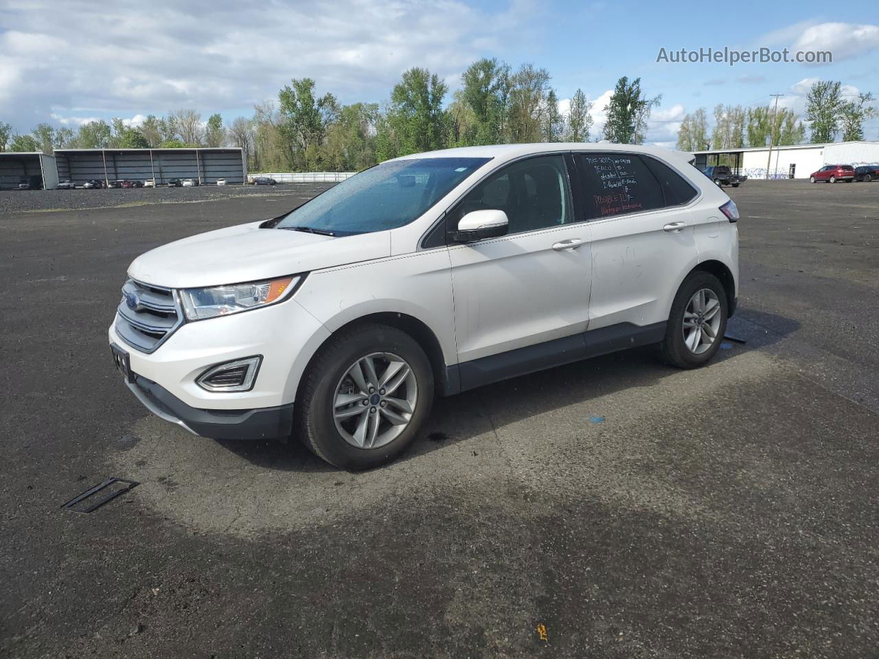 2016 Ford Edge Sel Белый vin: 2FMPK4J93GBB18285