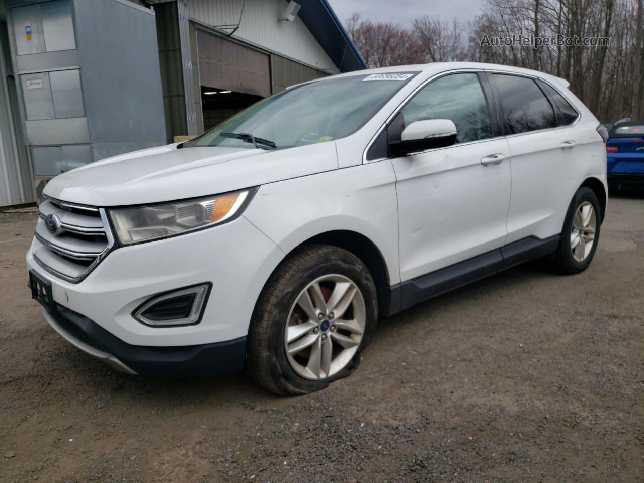 2016 Ford Edge Sel White vin: 2FMPK4J93GBB60424