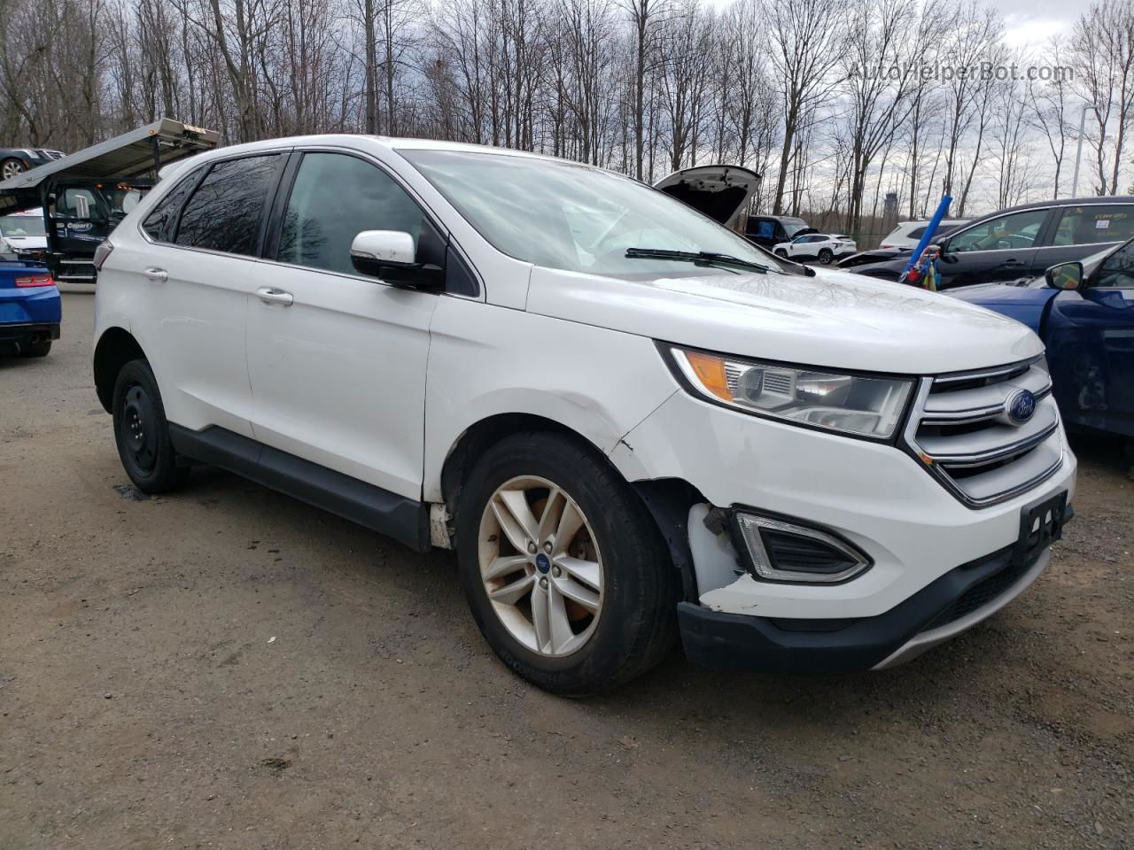 2016 Ford Edge Sel White vin: 2FMPK4J93GBB60424