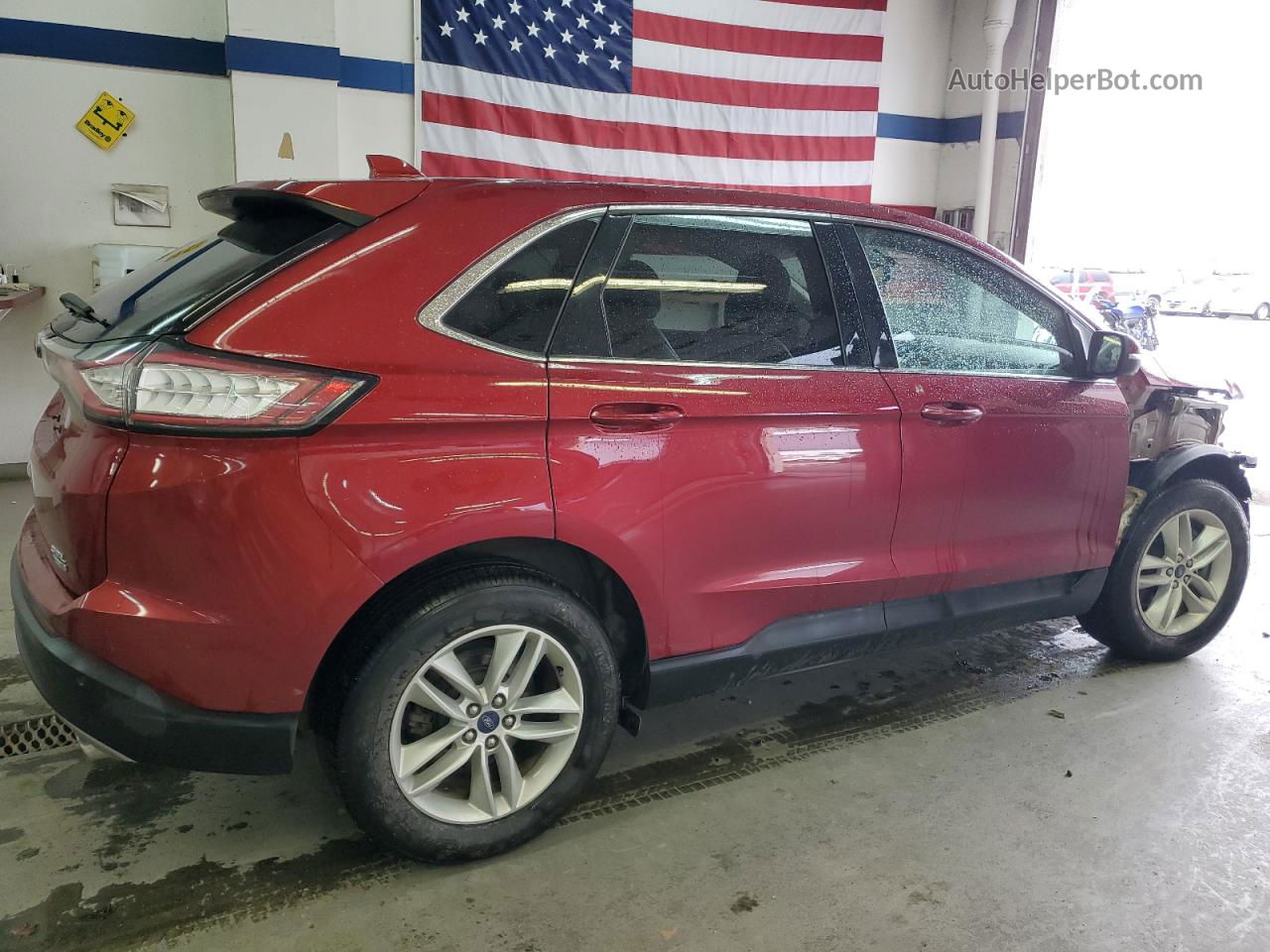 2016 Ford Edge Sel Red vin: 2FMPK4J93GBC17852