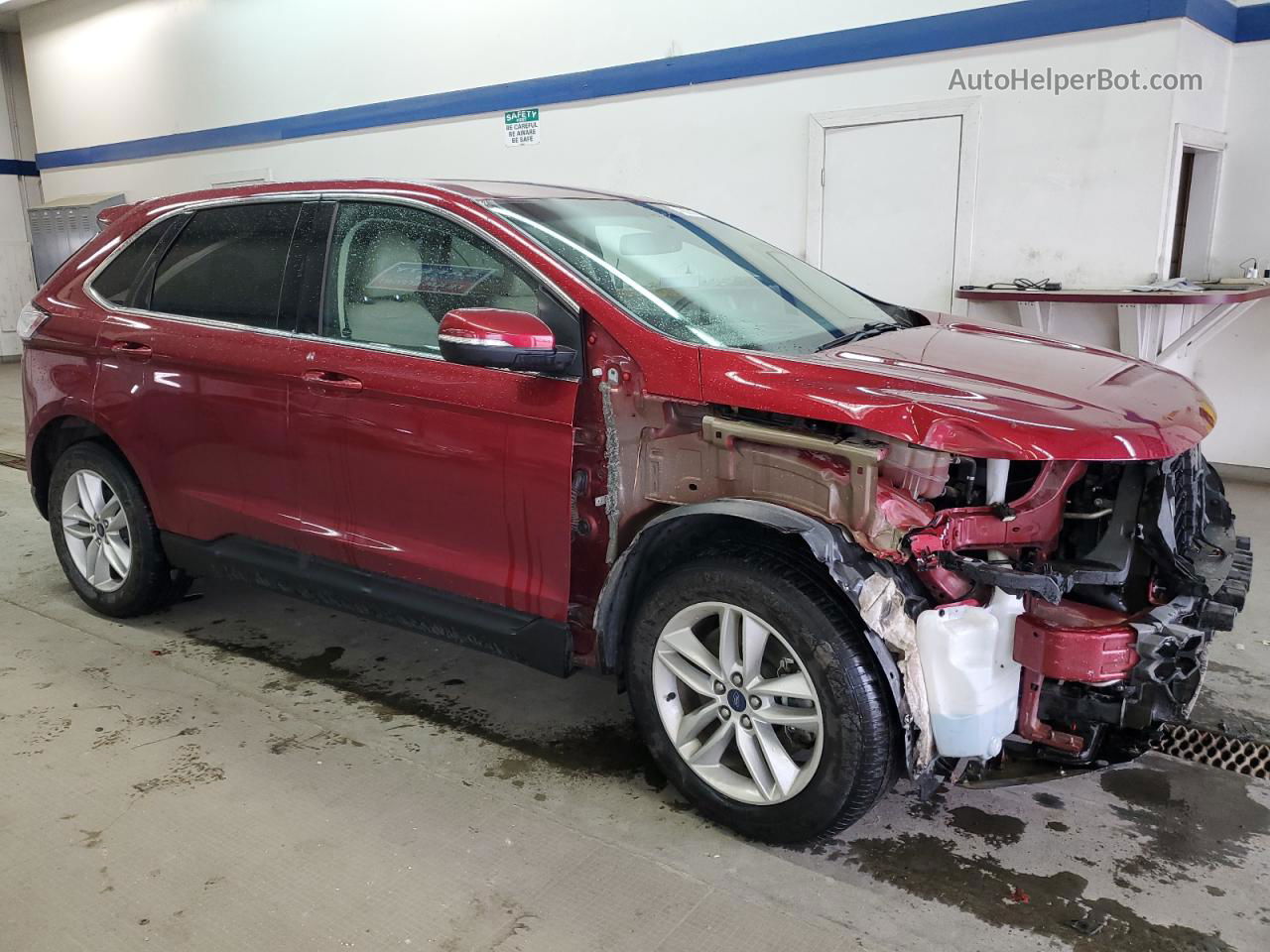 2016 Ford Edge Sel Red vin: 2FMPK4J93GBC17852