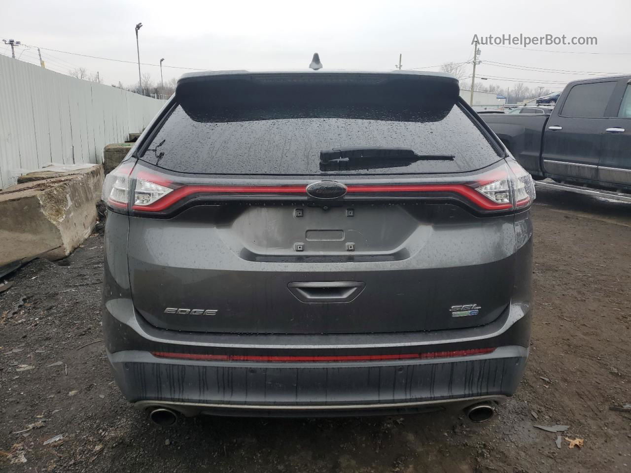 2016 Ford Edge Sel Gray vin: 2FMPK4J93GBC39009