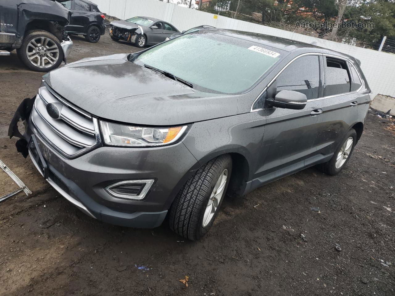 2016 Ford Edge Sel Gray vin: 2FMPK4J93GBC39009