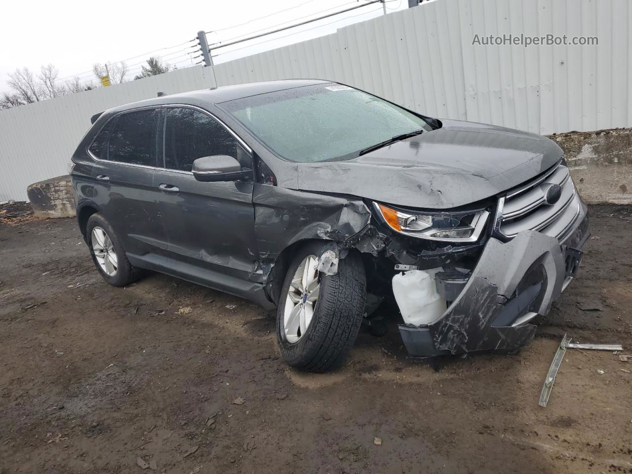 2016 Ford Edge Sel Gray vin: 2FMPK4J93GBC39009