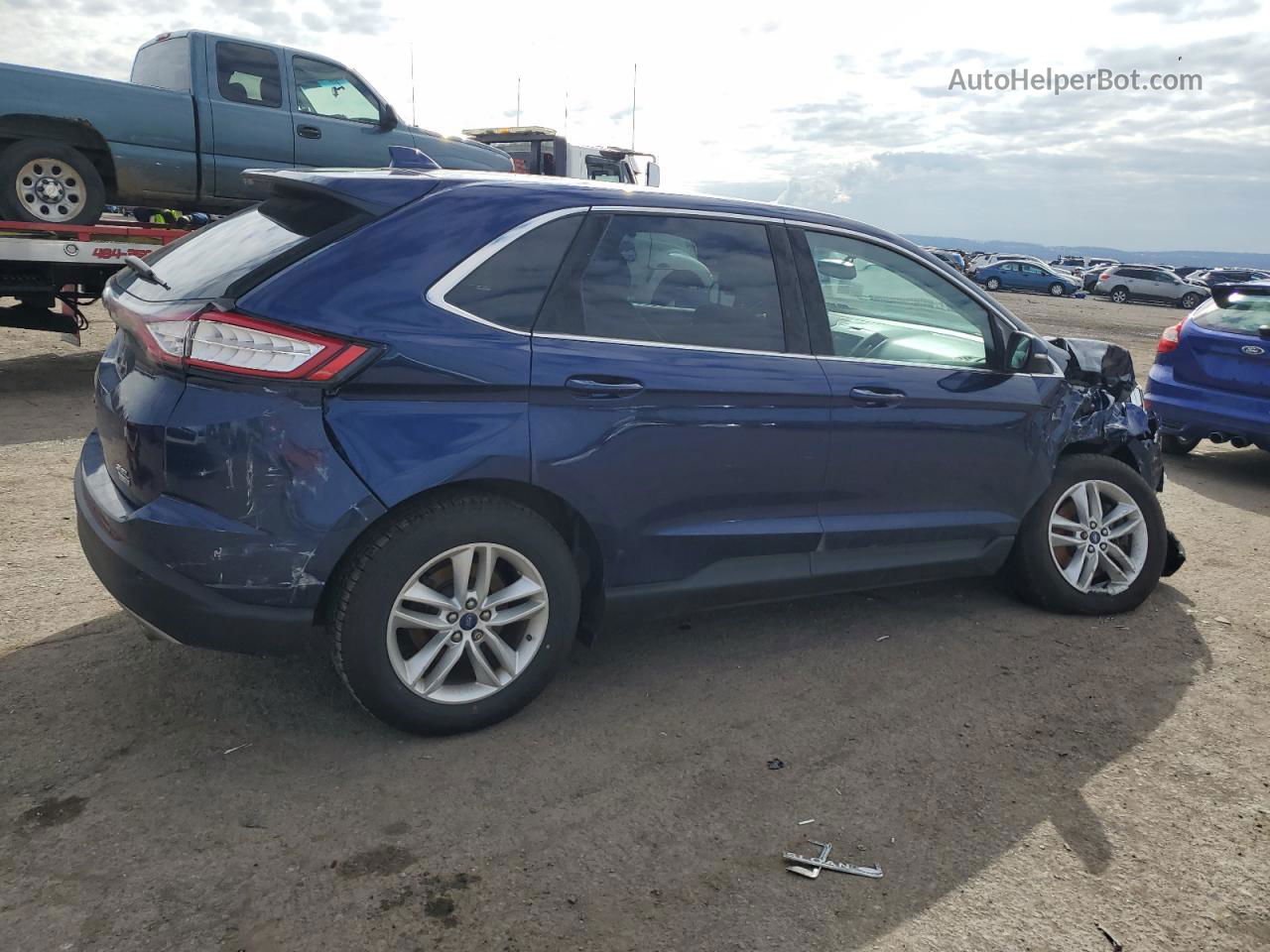 2016 Ford Edge Sel Blue vin: 2FMPK4J93GBC39544