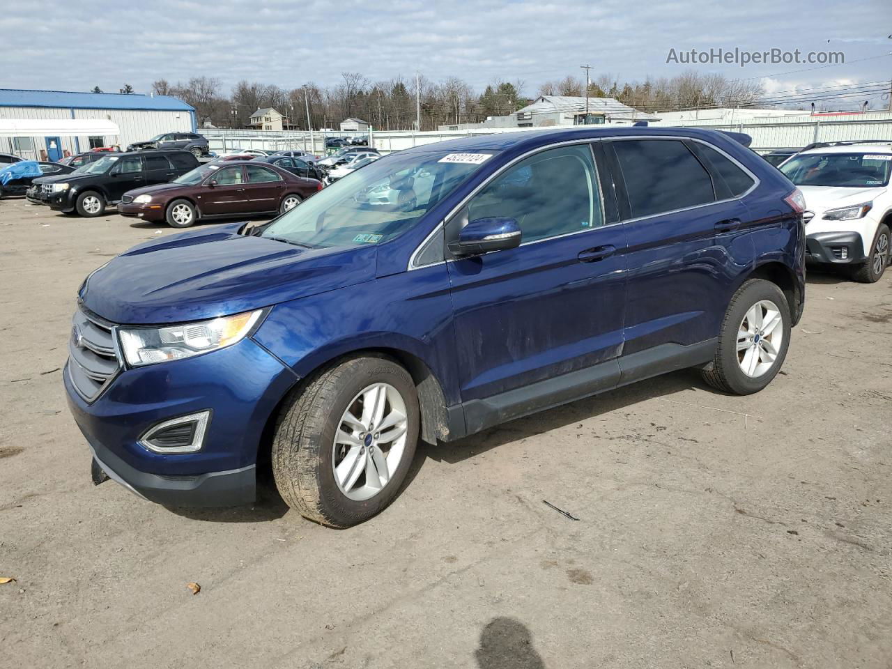 2016 Ford Edge Sel Blue vin: 2FMPK4J93GBC39544