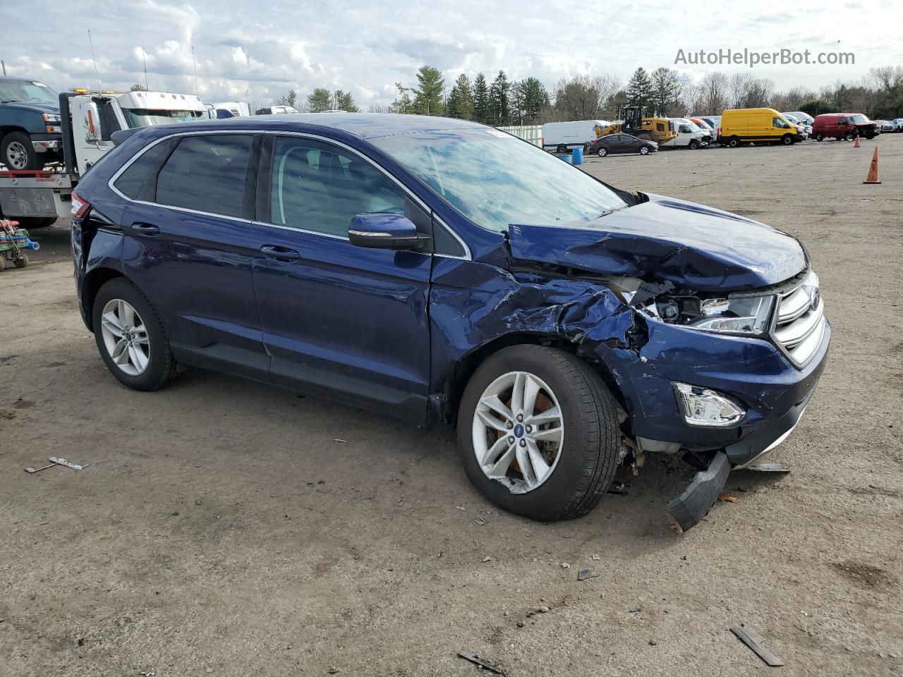 2016 Ford Edge Sel Blue vin: 2FMPK4J93GBC39544