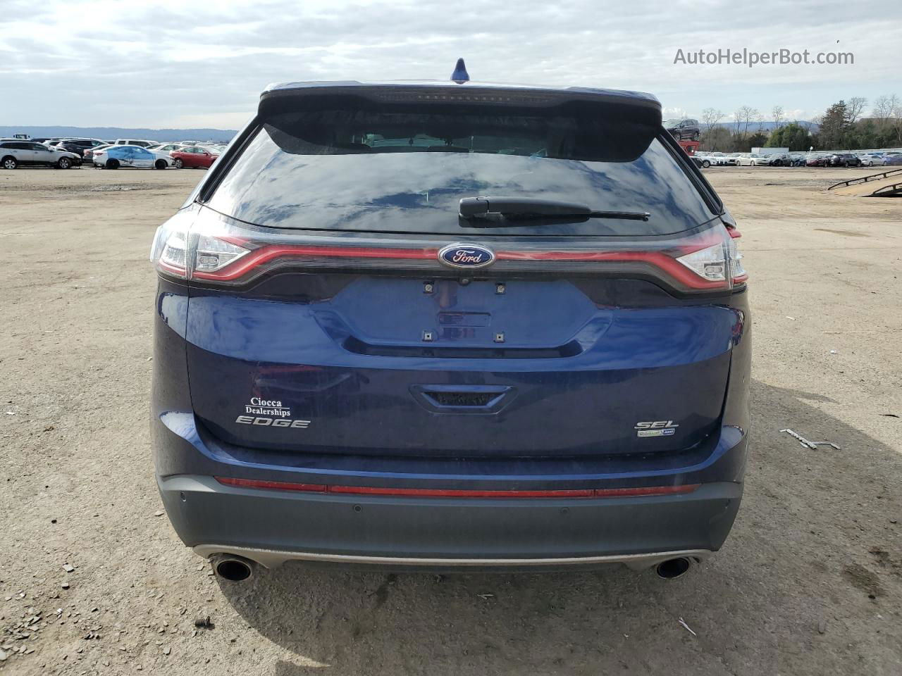 2016 Ford Edge Sel Blue vin: 2FMPK4J93GBC39544