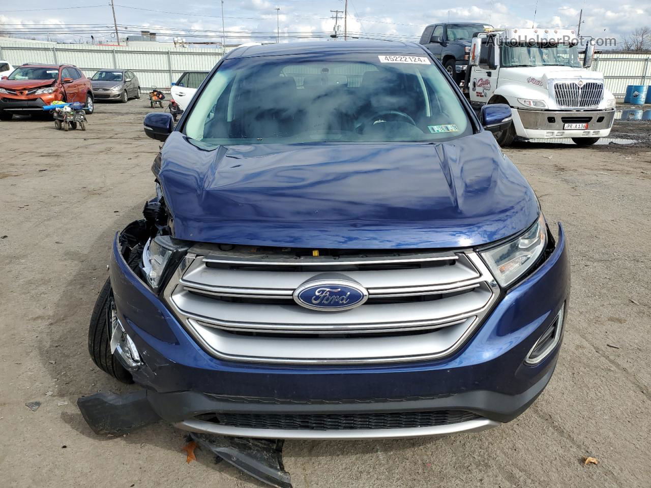 2016 Ford Edge Sel Blue vin: 2FMPK4J93GBC39544