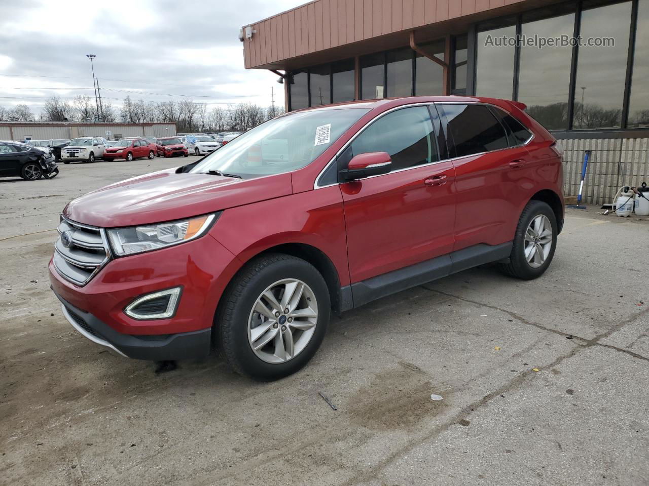 2017 Ford Edge Sel Бордовый vin: 2FMPK4J93HBB87673