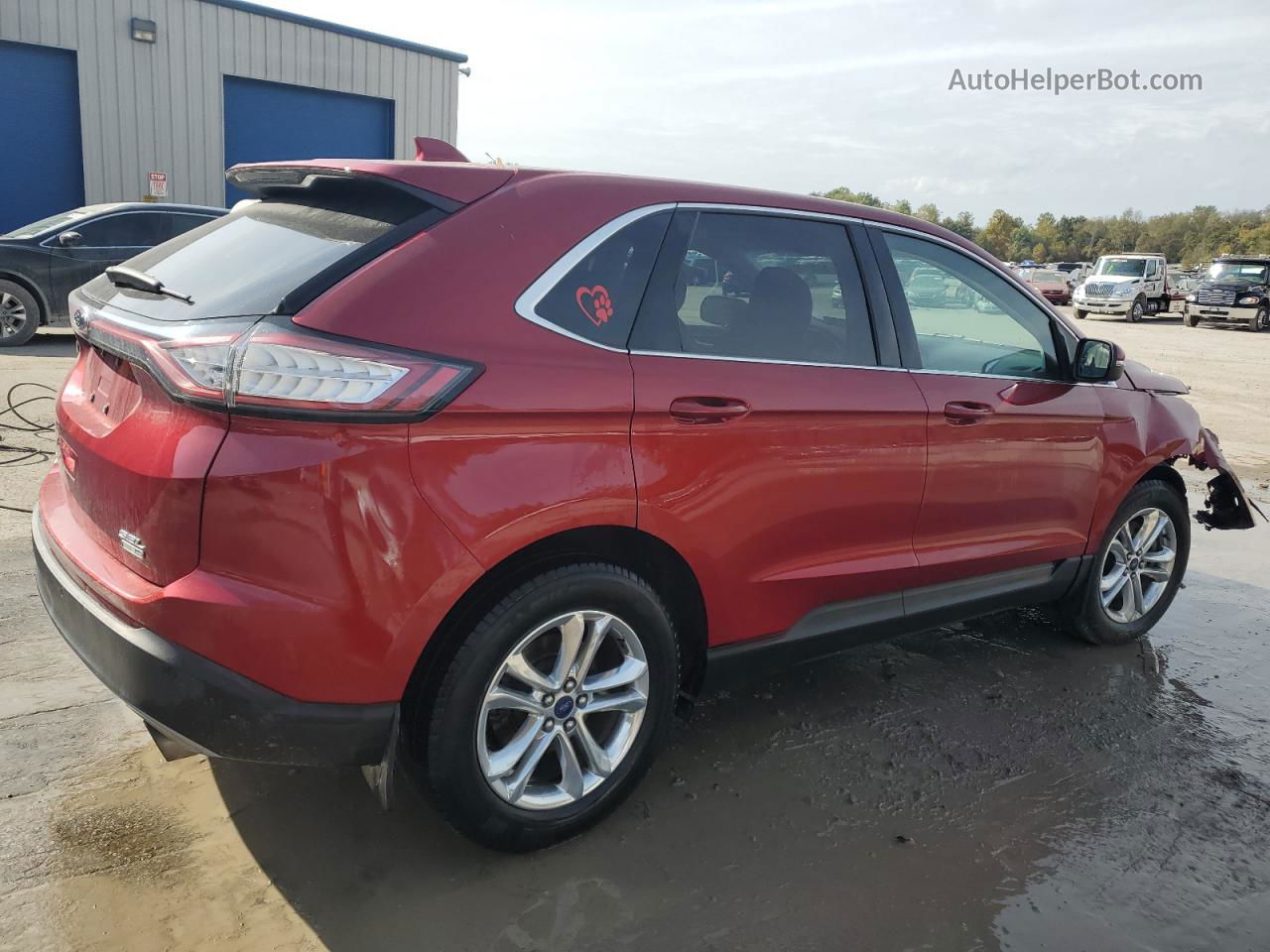 2017 Ford Edge Sel Бордовый vin: 2FMPK4J93HBB96230