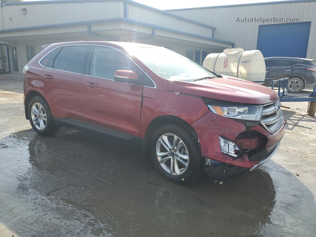 2017 Ford Edge Sel Burgundy vin: 2FMPK4J93HBB96230