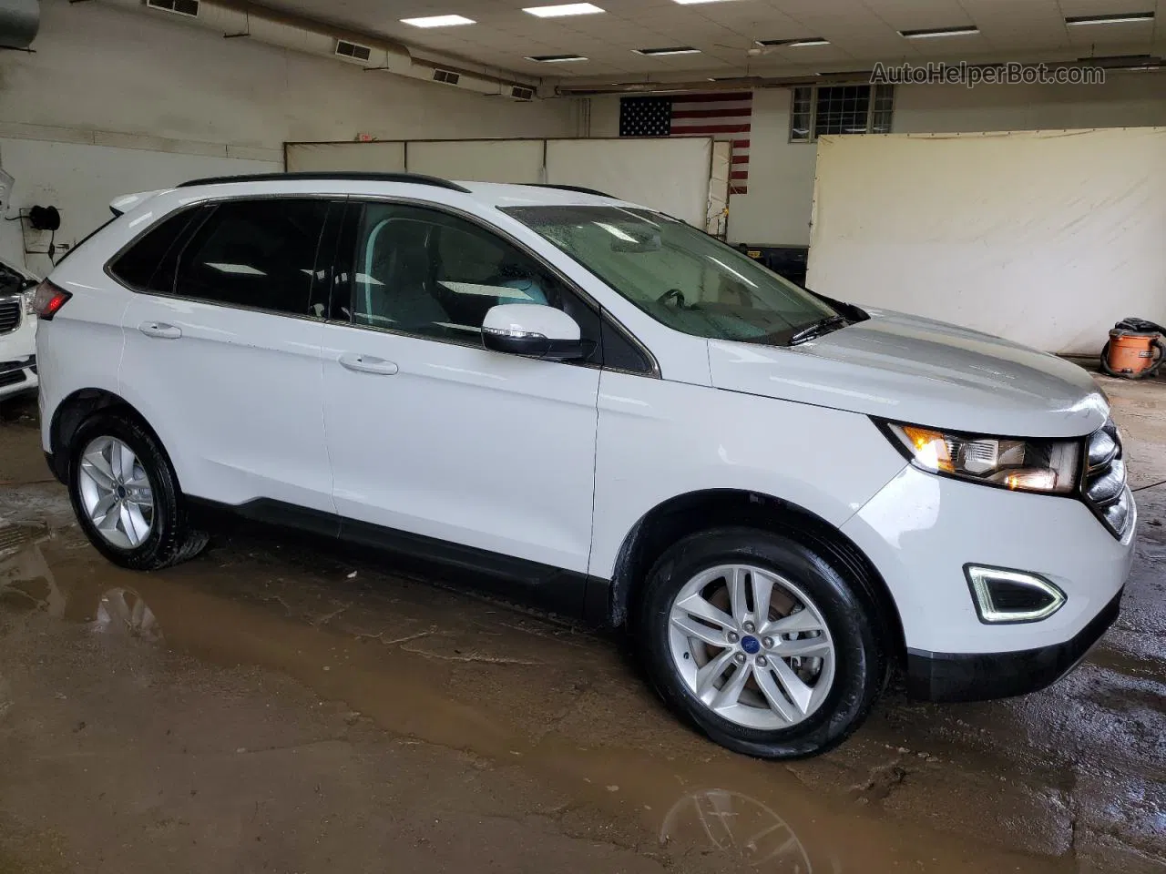 2017 Ford Edge Sel White vin: 2FMPK4J93HBC21434