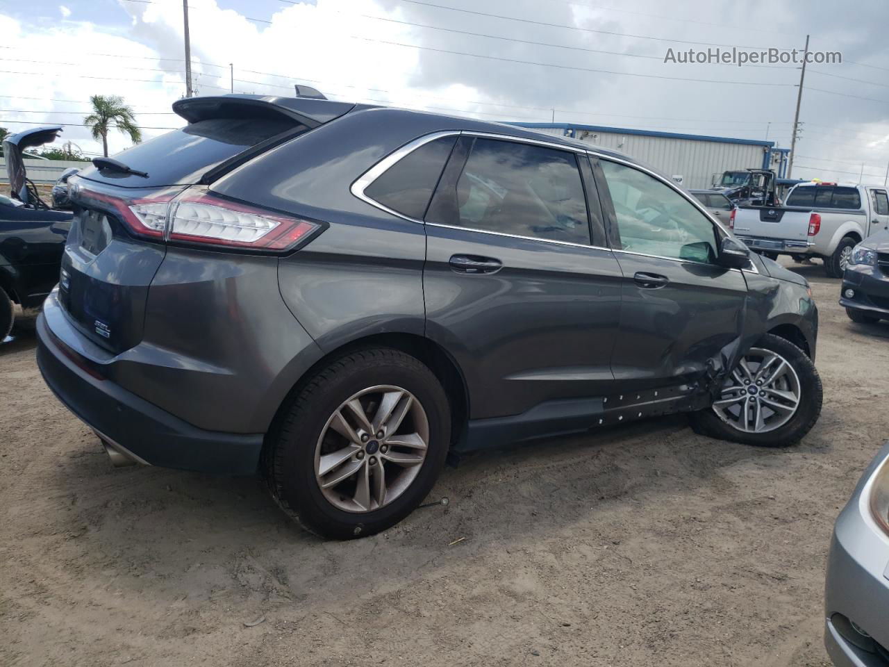 2018 Ford Edge Sel Серый vin: 2FMPK4J93JBB18519