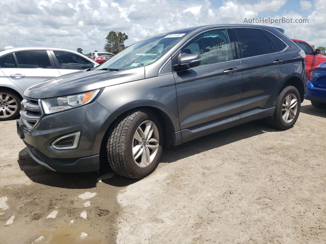 2018 Ford Edge Sel Серый vin: 2FMPK4J93JBB18519