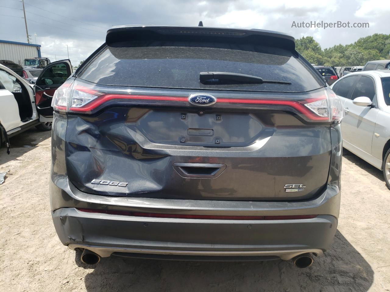 2018 Ford Edge Sel Серый vin: 2FMPK4J93JBB18519