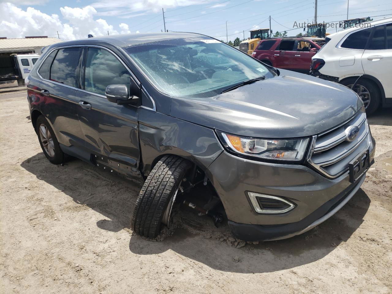 2018 Ford Edge Sel Серый vin: 2FMPK4J93JBB18519