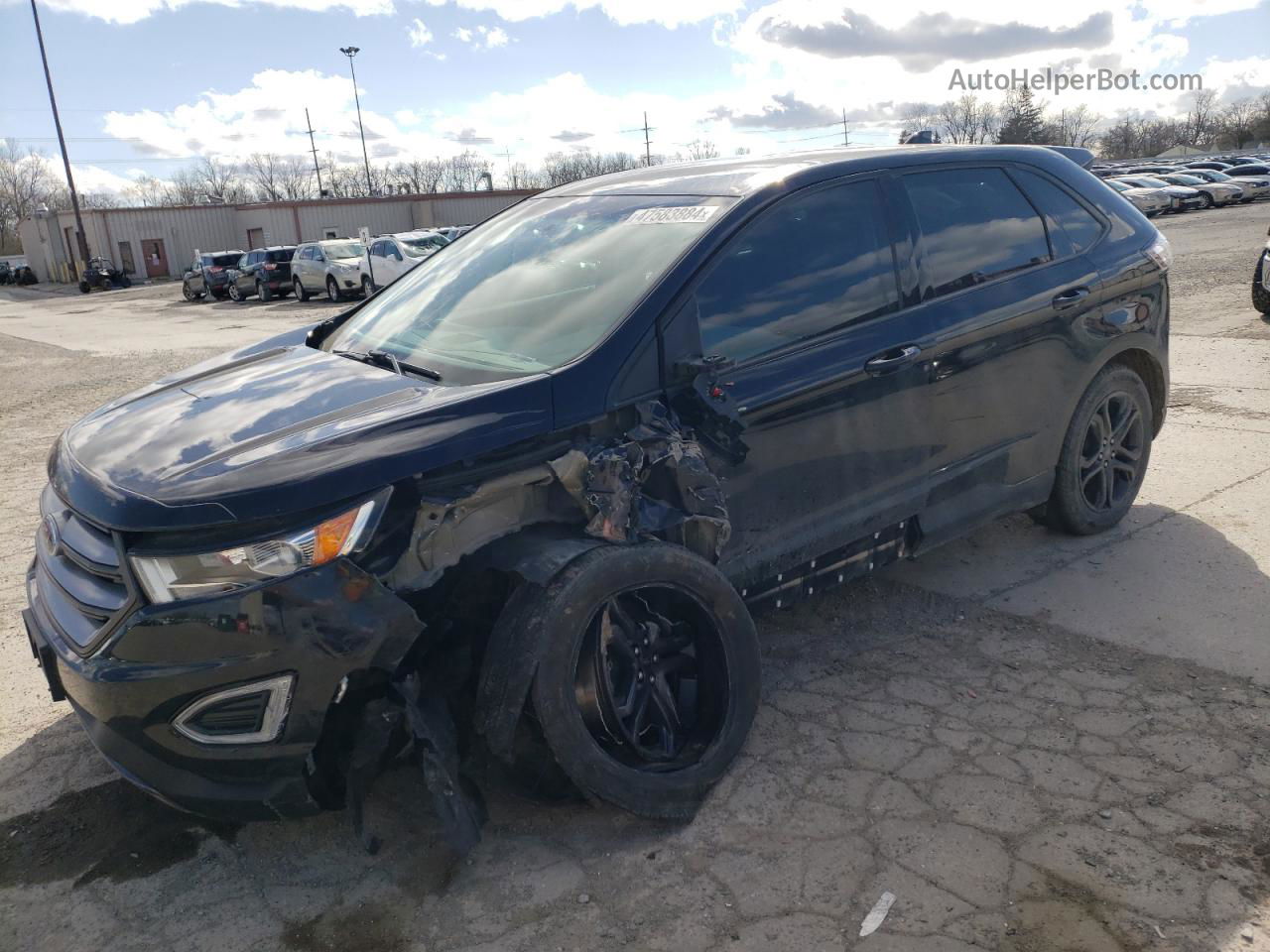 2018 Ford Edge Sel Black vin: 2FMPK4J93JBB51147