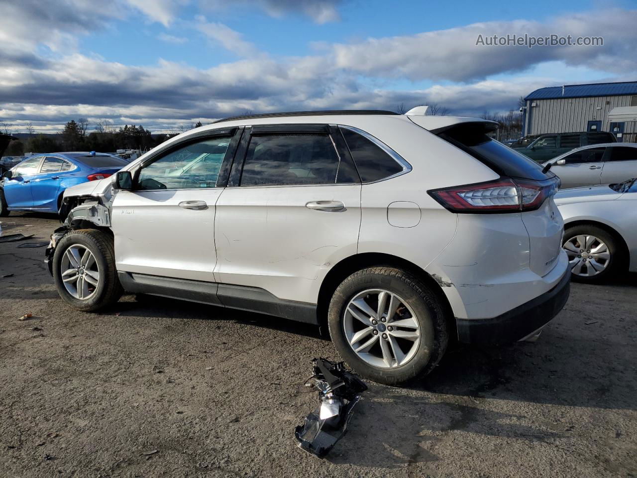 2018 Ford Edge Sel White vin: 2FMPK4J93JBC04459