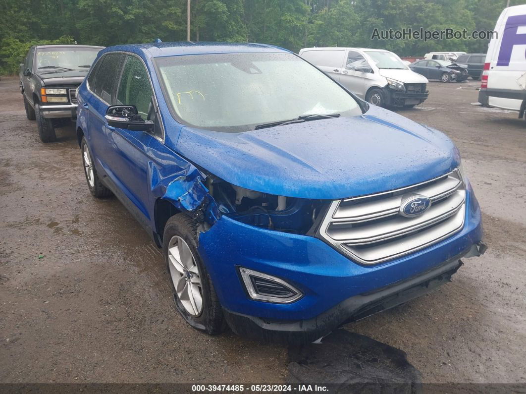 2018 Ford Edge Sel Blue vin: 2FMPK4J93JBC30589