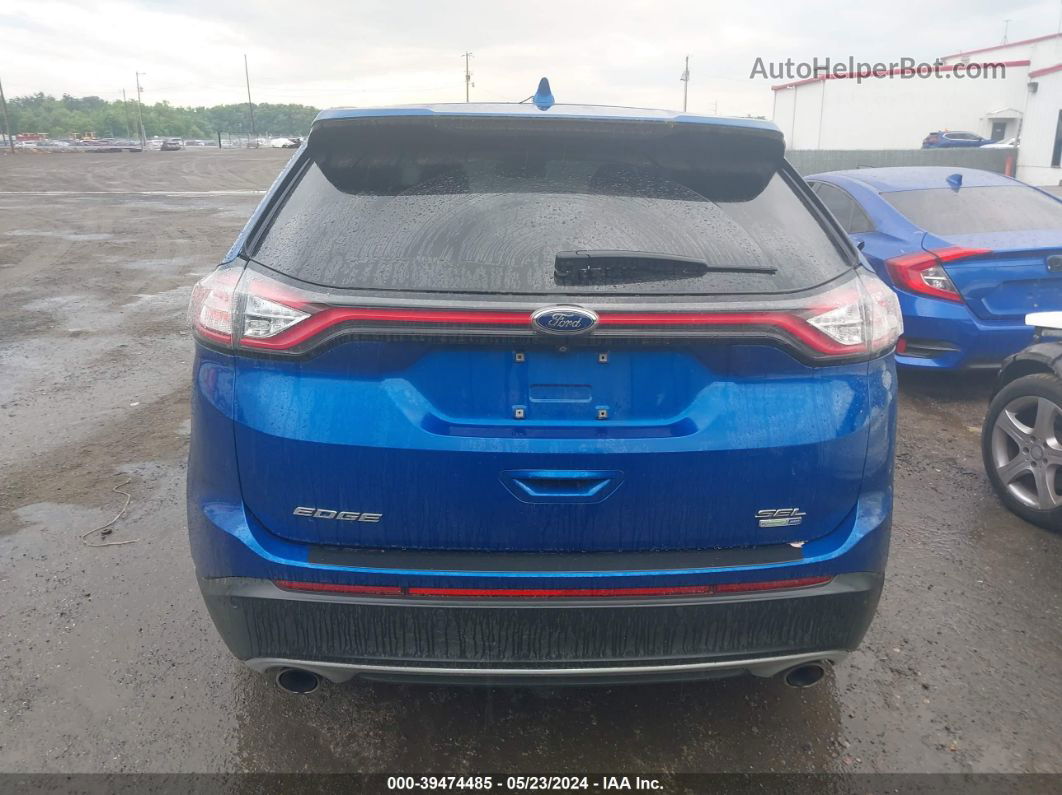 2018 Ford Edge Sel Blue vin: 2FMPK4J93JBC30589