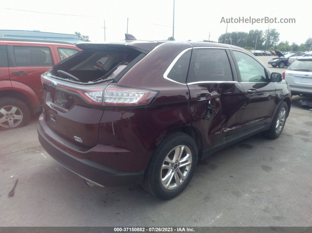 2018 Ford Edge Sel Бордовый vin: 2FMPK4J93JBC43200