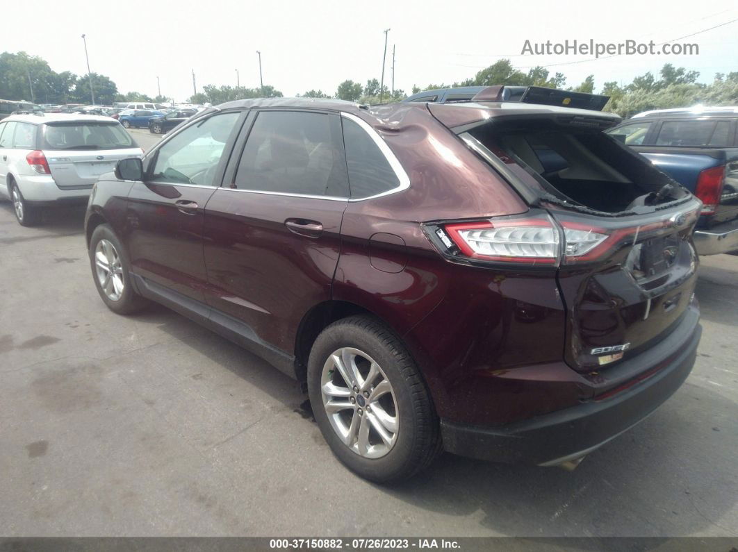 2018 Ford Edge Sel Burgundy vin: 2FMPK4J93JBC43200