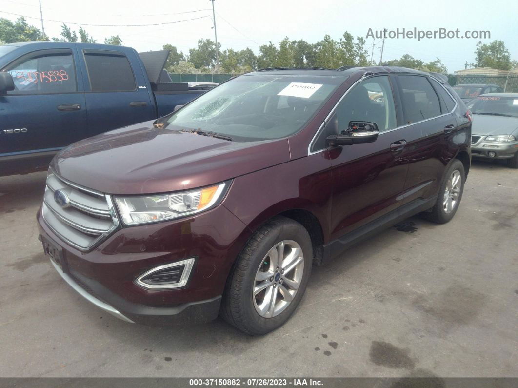 2018 Ford Edge Sel Burgundy vin: 2FMPK4J93JBC43200