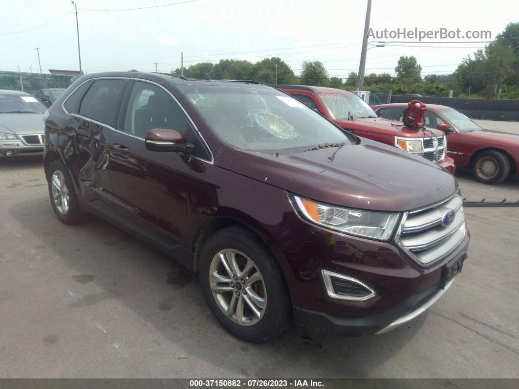 2018 Ford Edge Sel Бордовый vin: 2FMPK4J93JBC43200