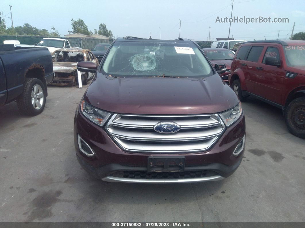 2018 Ford Edge Sel Burgundy vin: 2FMPK4J93JBC43200