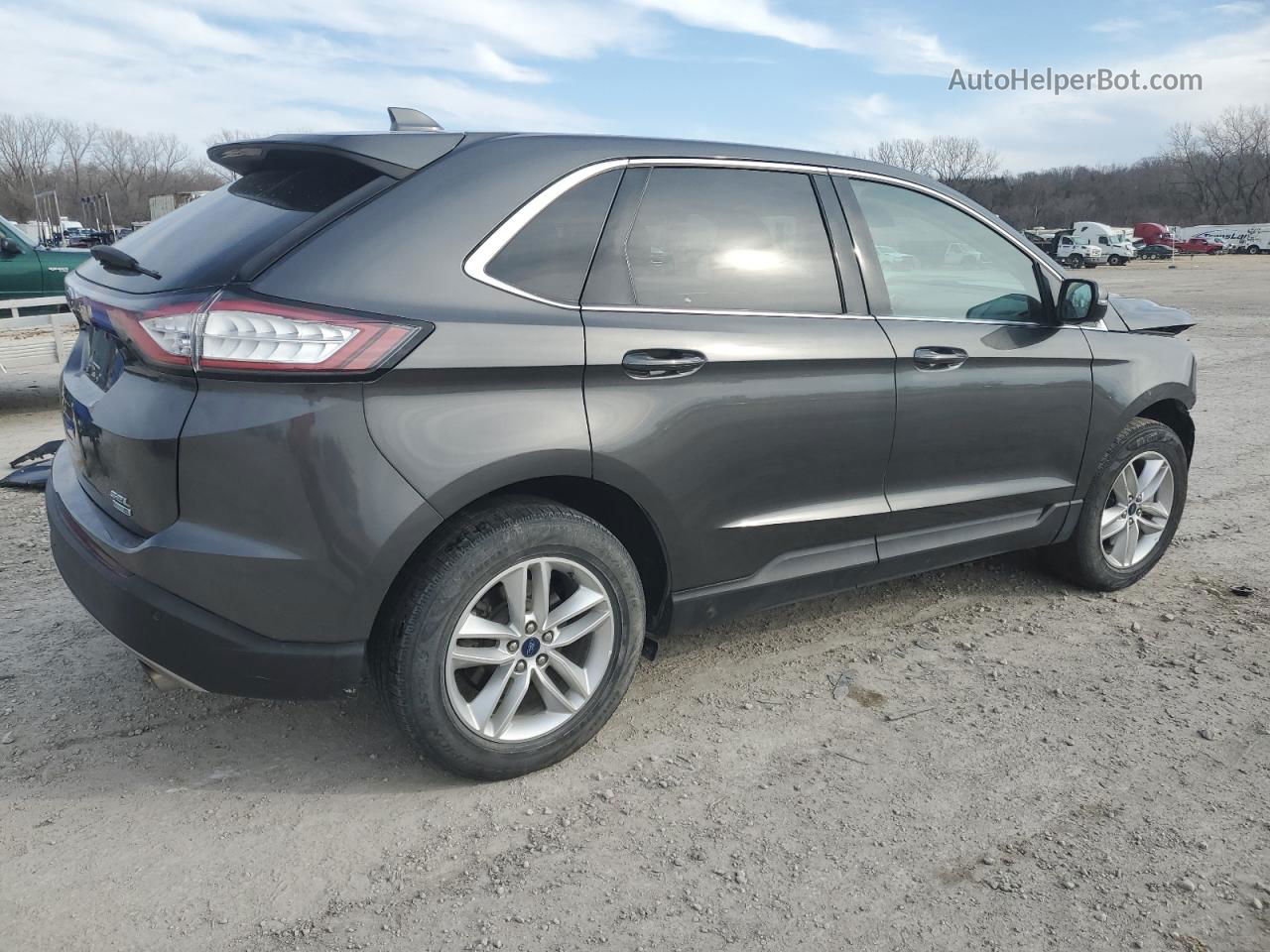 2018 Ford Edge Sel Gray vin: 2FMPK4J93JBC52365