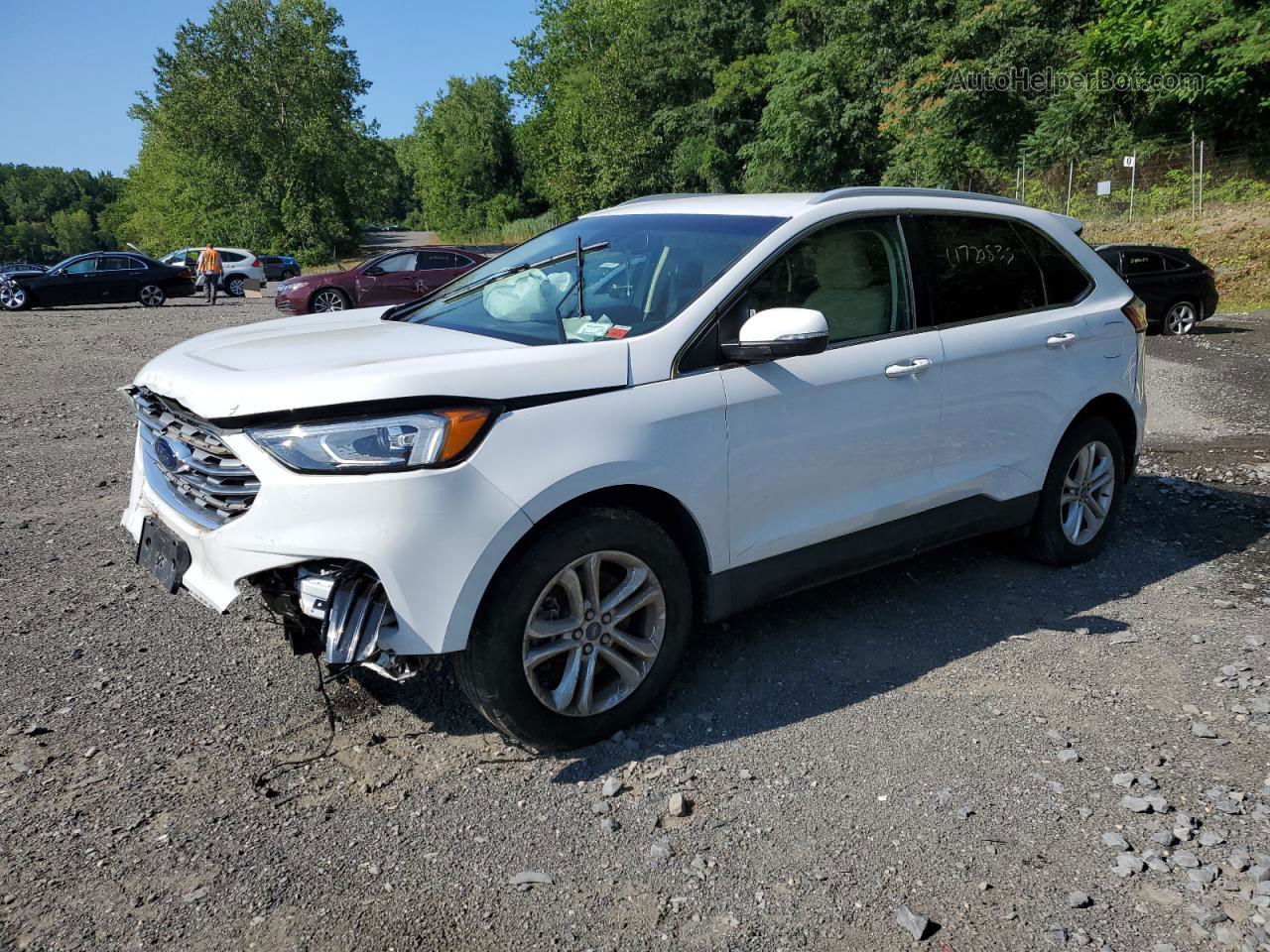 2020 Ford Edge Sel White vin: 2FMPK4J93LBA46952