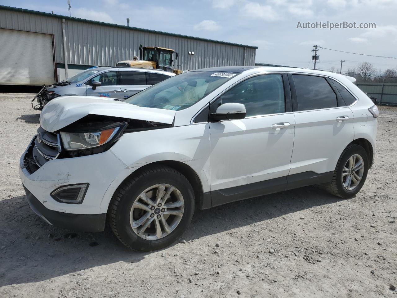 2016 Ford Edge Sel White vin: 2FMPK4J94GBB09059