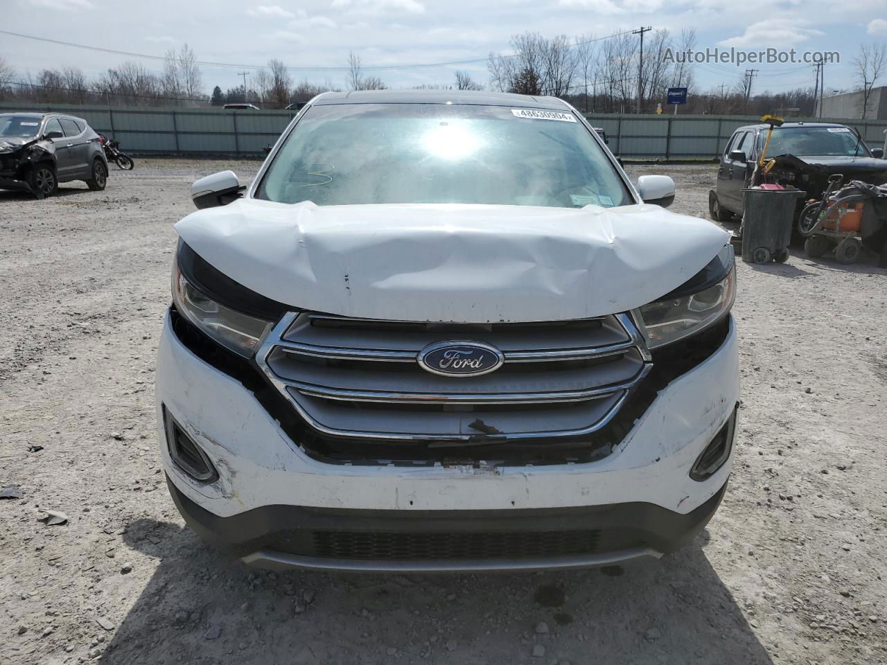 2016 Ford Edge Sel Белый vin: 2FMPK4J94GBB09059