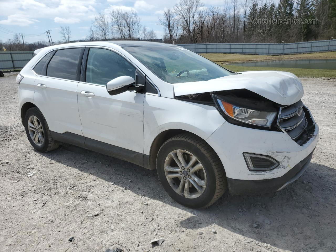 2016 Ford Edge Sel White vin: 2FMPK4J94GBB09059