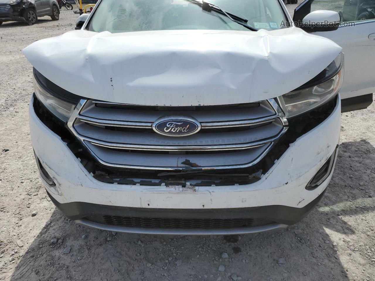 2016 Ford Edge Sel White vin: 2FMPK4J94GBB09059