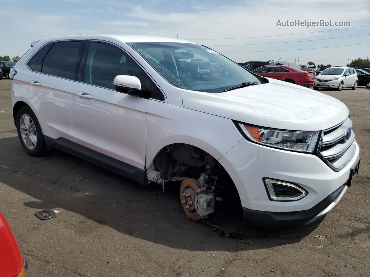 2016 Ford Edge Sel White vin: 2FMPK4J94GBC05712