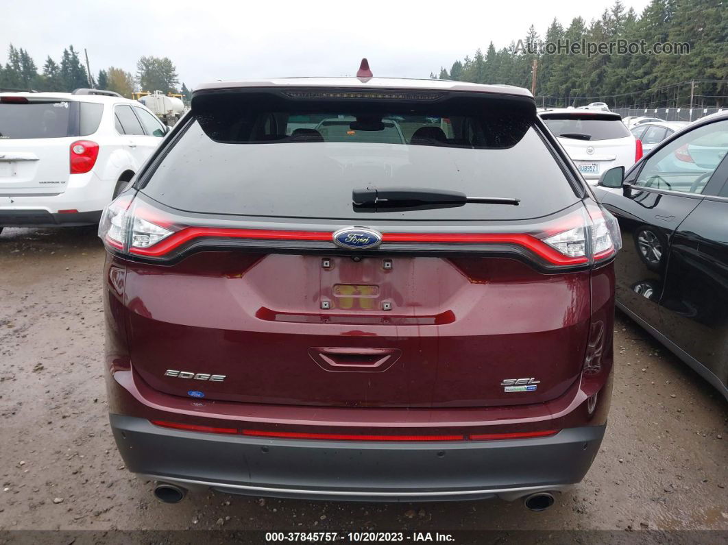 2017 Ford Edge Sel Бордовый vin: 2FMPK4J94HBB11492