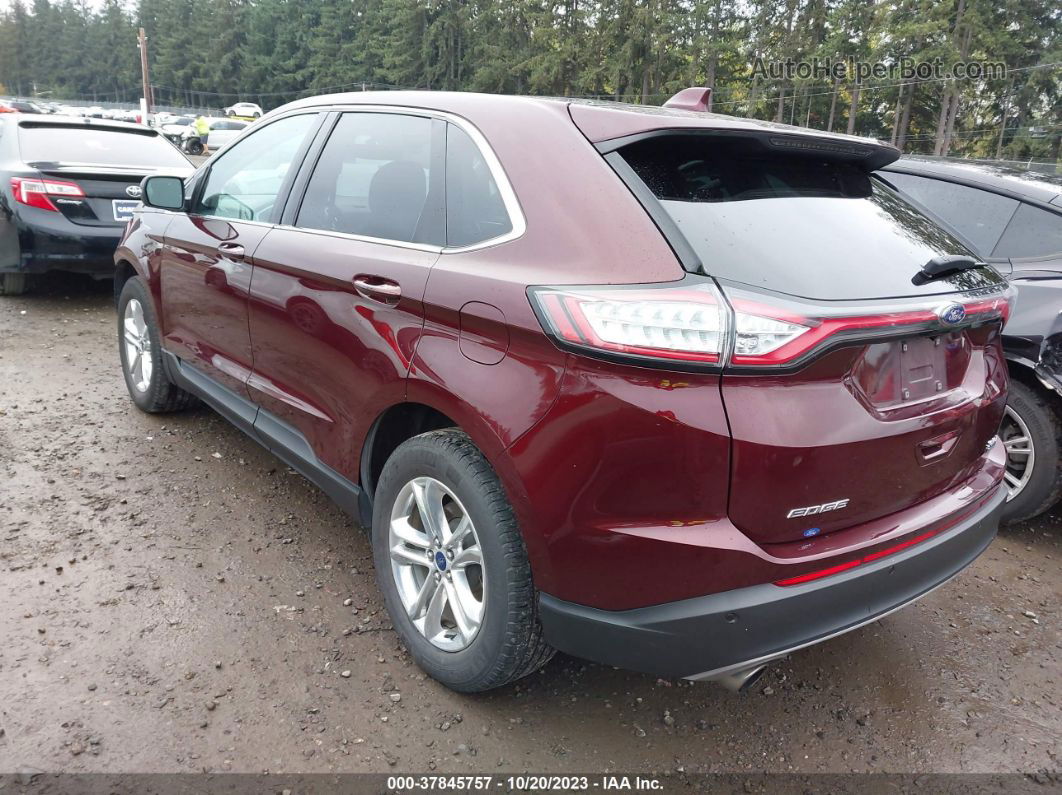 2017 Ford Edge Sel Burgundy vin: 2FMPK4J94HBB11492