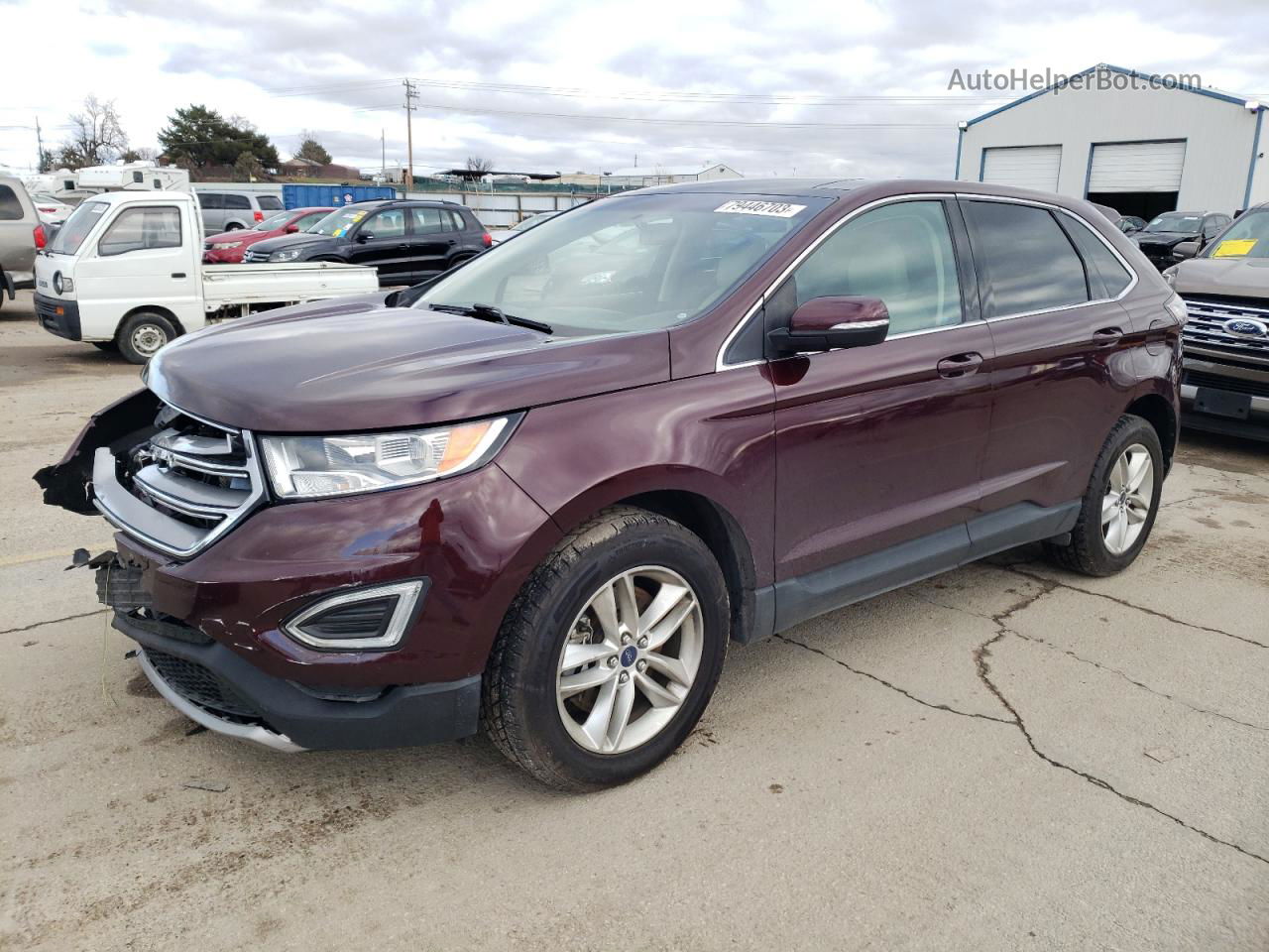 2017 Ford Edge Sel Бордовый vin: 2FMPK4J94HBB11539