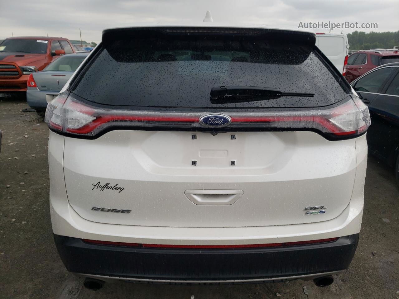 2017 Ford Edge Sel White vin: 2FMPK4J94HBB46386